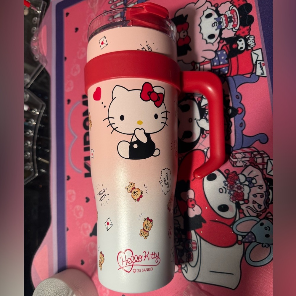 Sanrio Hello Kitty Red and White Travel Cup